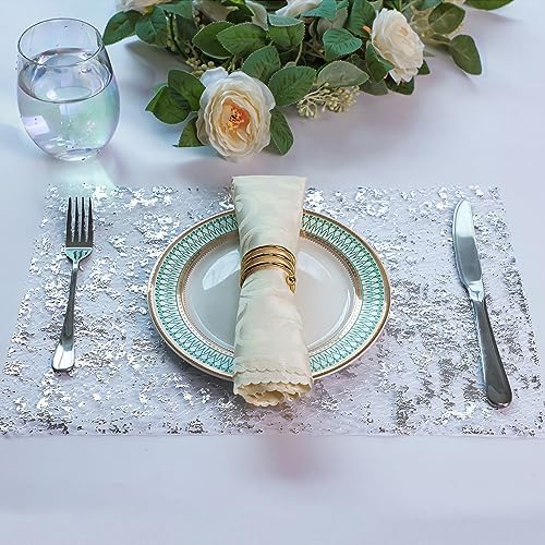 Snowkingdom Glitter Metallic Silver Table Runner 11 Inch x 32 Feet Thin Mesh Sparkle Runner Roll Silver Table Decorations for Wedding Bridal Shower, Baby Shower, Christmas, Birthday Party （1PC） - Image 5