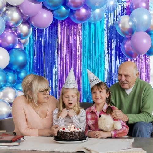 Blue Purple Balloon Garland Arch Kit Birthday Party Decorations - Image 4