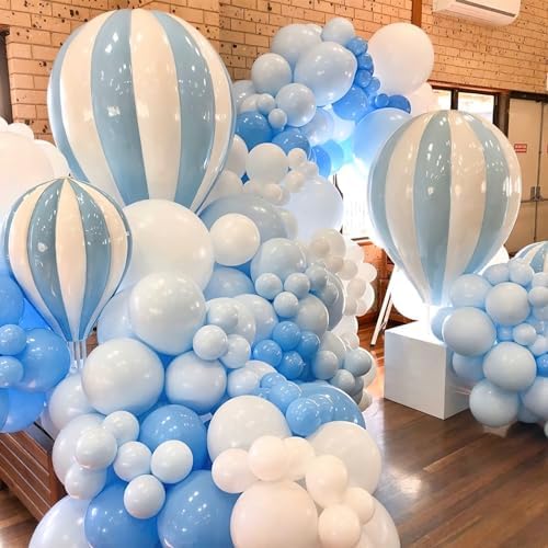 PartyWoo Baby Blue Balloons 50pcs Light Pastel Sky Aqua Blue Color - Image 5