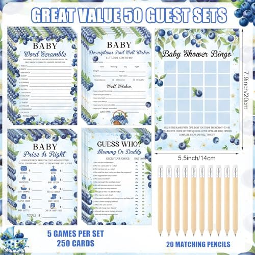 Patelai 321 Pcs Baby Shower Games Supplies, Blueberry - Image 5