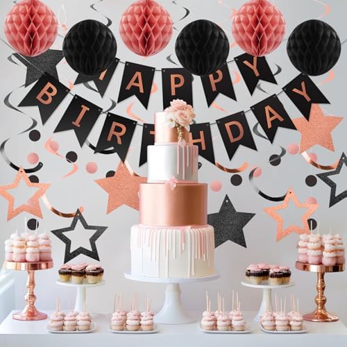 meowtastic Birthday Decorations Happy Birthday Banner with Honeycomb Balls - Image 2
