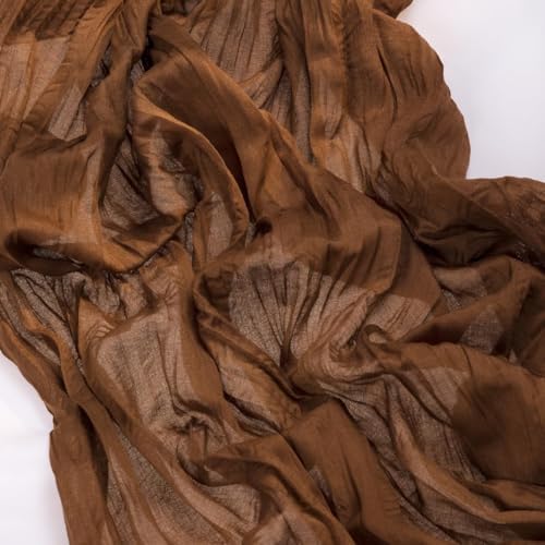 Fall Table Runner Brown Cheesecloth Table Runner Boho Home Decor 10ft - Image 3