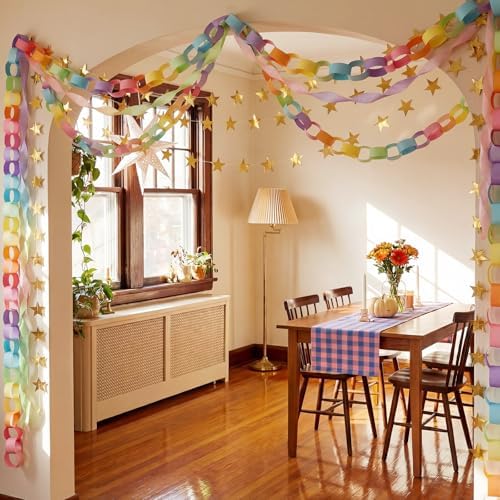 TaoBary Pastel Party Decorations 600 Sheet Paper Chain, Pastels, Same Size - Image 3