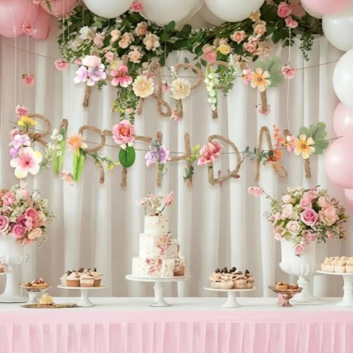 Norme 2 Pcs Wildflower Birthday Party Decorations Banner 13.2ft - Image 5