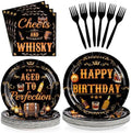 Grenciann 96 Pcs Whiskey Birthday Party Decorations for Men, Serves 24 by Grencian