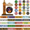 RattanView 41 Pcs Interchangeable Seasonal Wood Sign,Dark Brown by RattanView