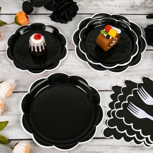 96 Pcs Halloween Party Paper Plates and Napkins Party Supplies for 24 Guest - Image 3