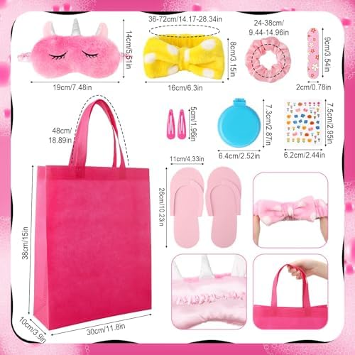 60 PCS Spa Party Favors for Girls, Sleepover Party Supplies, Pink - Image 3