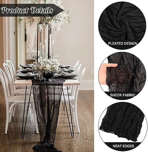 10FT Cheesecloth Table Runner Boho Party Home Decorations - Image 2