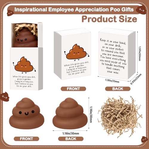 24 Sets Positive Funny Gifts Poo Stress Balls with Boxes - Image 2