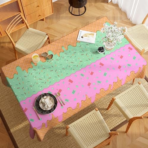 OHOME Ice Cream Party Decorations - Disposable Tablecloth for Ice Cream Birthday Party Decorations - Beach Pool Party Decorations for Summer Bar Party Banner,2 Pack - Image 3