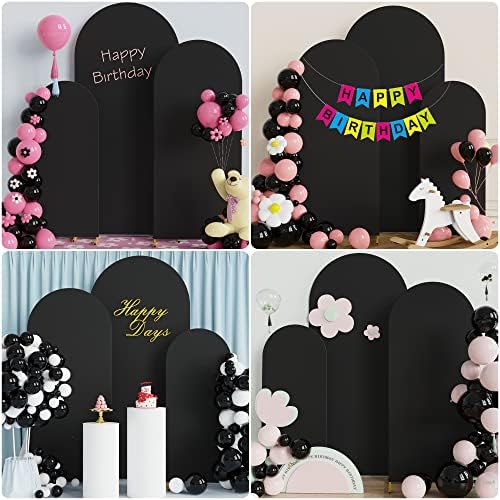 Wokceer Arch Backdrop Cover 6FT,5FT,4FT Black Arch Cover Stretchy Backdrop - Image 5