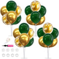 TONIFUL 4 Set Dark Green Gold Balloon Stand Balloon Centerpieces for Table by TONIFUL