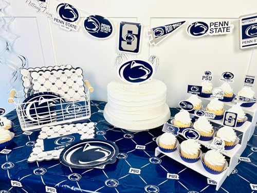 Penn State Party Supplies, Graduation Decorations, Plates & Napkins 37 Pcs - Image 6