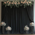 40x10FT Black Backdrop Curtains for Wedding Parties, Wrinkle Free Photo Backdrop Curtains for Wedding Birthday Party Baby Shower, Fabric Drape with Rod Pockets 5ft x 10ft, 8 Panels by Unknown