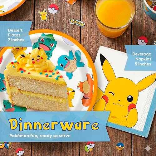 Pokemon Birthday Decorations and Party Supplies with Balloons & Tablecloth - Image 3