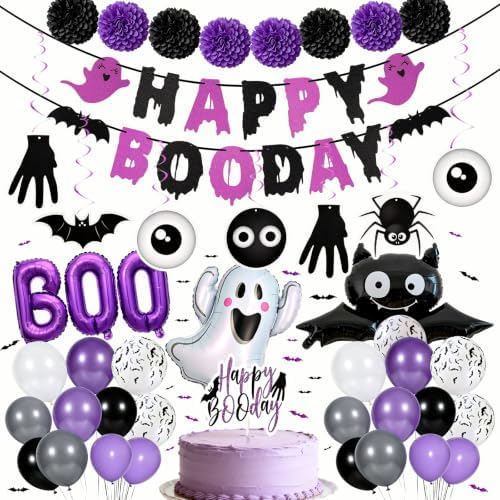 Happy Boo Day Decorations, Halloween Birthday Party Decorations by Ithmahco