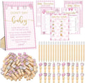 Patelai 321 Pcs Baby Shower Games Supplies, Pink Girl by Patelai