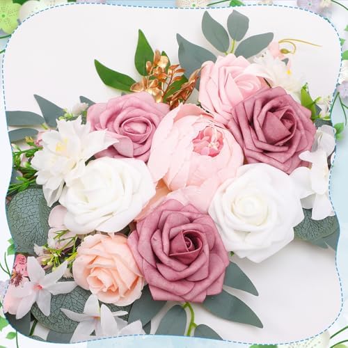 Wedding Arch Decorations 2 Pack, Arch Flowers Swag Dusty Rose - Image 2