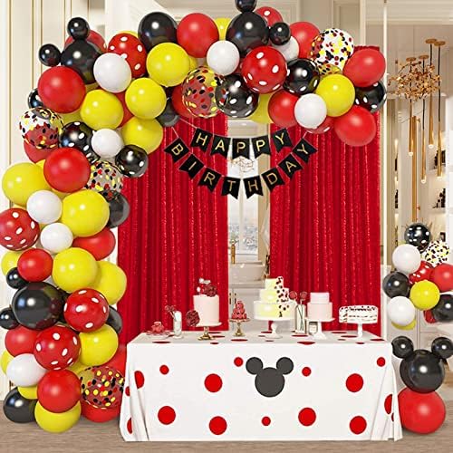 Red Sequin Backdrop Curtains-2 Panels 4FTx8FT Red Backdrop for Valentines Day, Glitter Party Decorations Background Drapes for Wedding Birthday Anniversary Graduation Photo Booth Decor - Image 6