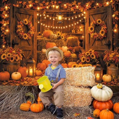 12x8ft Fall Backdrops for Photography Rustic Harvest Thanksgiving Backdrop - Image 4