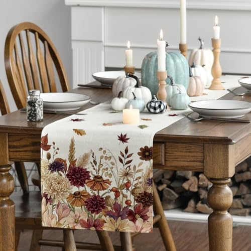 Artoid Mode 210 GSM Fall Table Runner Home Party Decor 13x72 Inch - Image 3