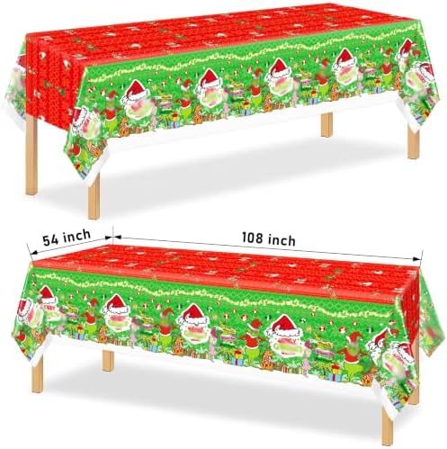 122Pcs Christmas Party Decorations Merry Christmas Party Supplies Tableware Set with Banner Plates Napkins Cups Tablecloth Forks Serve 24 - Image 6