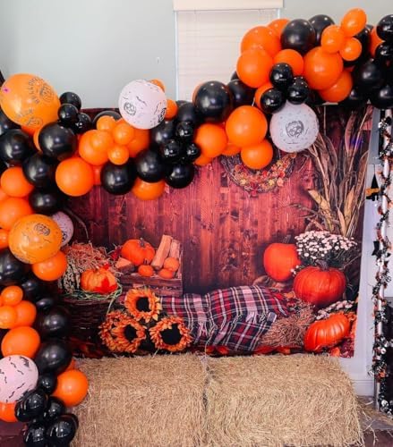 Halloween Balloons Black and Orange Balloons 50Pcs 12 Inch - Image 7