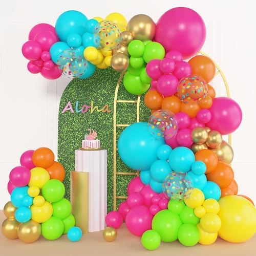 Amandir 153pcs Tropical Balloons Arch Garland Arch Kit Different Sizes - Image 4