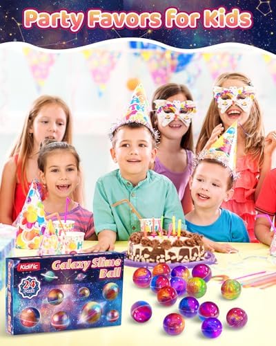 24 Pack Galaxy Slime Party Favors Classroom Prizes for Kids Teens 4-8, 8-12 - Image 3