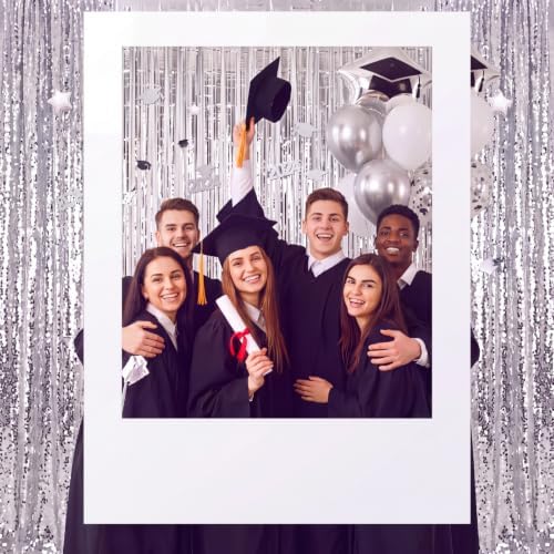 Beeveer 40 x 30 in Large Photo Booth Selfie Frame Props, White Vertical - Image 5