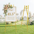 Gold Wedding Sign Stand 43.5Inch Easel Display Stand with Ground Stakes by Unknown