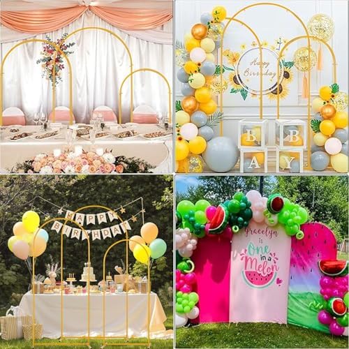 3PCS Arch Backdrop Stand 7.2/6.6/5.9FT Wedding Arches Balloon Arch Stand - Image 6