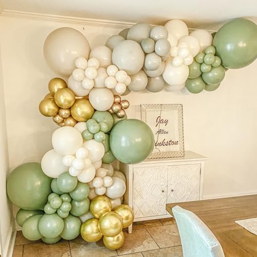 Voircoloria 90pcs Sage Green Balloons Garland Arch Kit, 18 12 10 5 Inch - Image 6
