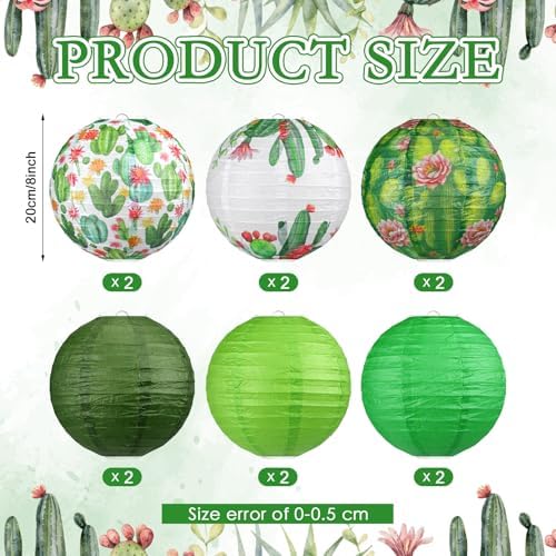 Panelee 12 Pcs Summer Cactus Party Decorations Mexican Themed Party Decor - Image 2