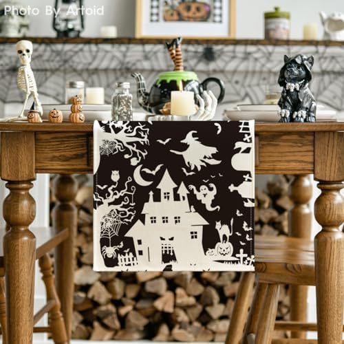 Artoid Mode 210 GSM Halloween Table Runner Home Party Decor 13x72 Inch - Image 2