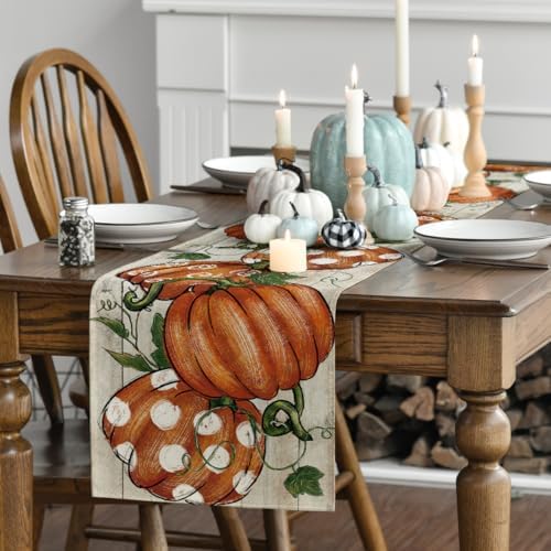Artoid Mode 210 GSM Fall Table Runner Home Party Decor 13x60 Inch - Image 3