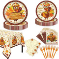 146PCS Thanksgiving Turkey Party Supplies Paper Plates and Napkins Serve 36 by AHCSMRE