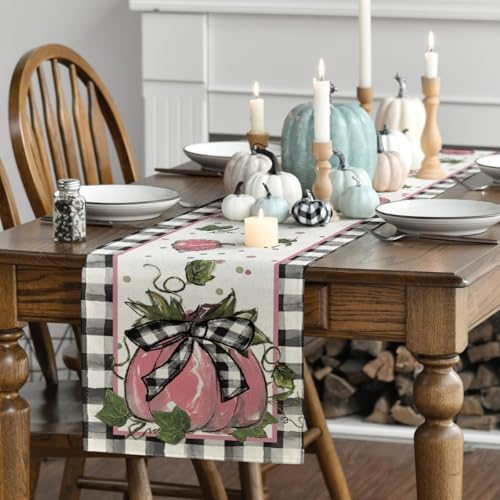 Artoid Mode 210 GSM Fall Table Runner Home Party Decor 13x72 Inch - Image 3
