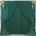 16x10FT Hunter Green Backdrop Curtains for Wedding Parties, Wrinkle Free Polyester Photography Backdrop Drapes for Baby Shower Birthday Parties Stage Background Stand Decorations 4x10ft,4 Panels by Partisky
