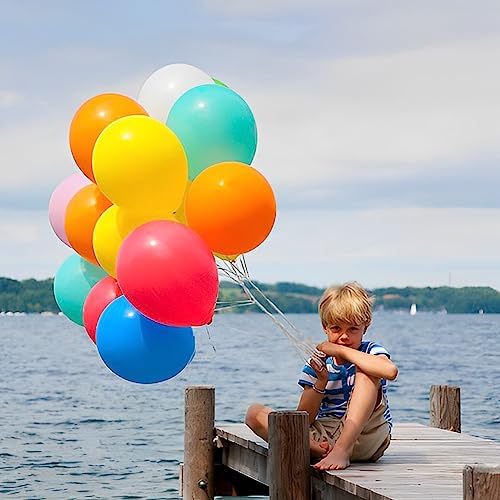 Voircoloria 120pcs Colorful Rainbow Latex Party Balloons, 12inch - Image 4
