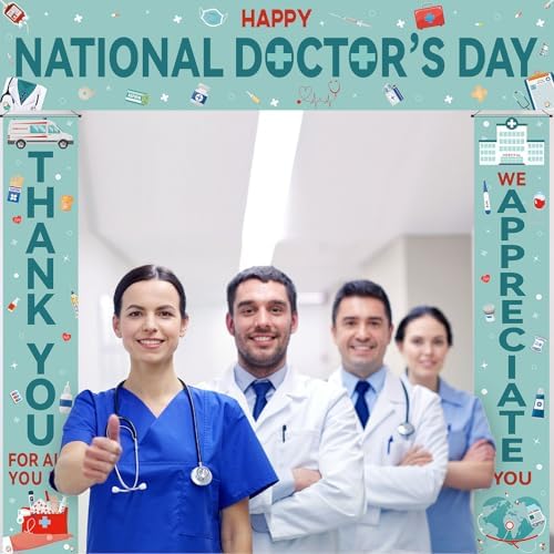 Smoothnovelty 3 Pcs Green Doctors Day Banner - Image 5