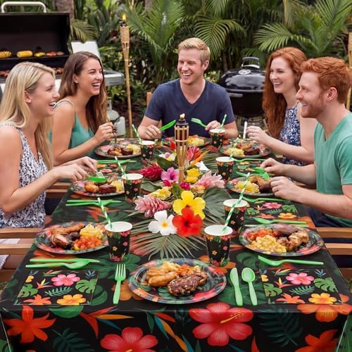 Vesici 452 Pcs Tropical Nights Hawaiian Aloha Party Supplies for 50 - Image 4