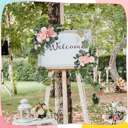 2 Pcs Wedding Arch Decorations, Wedding Arch Flowers Swag - Image 3