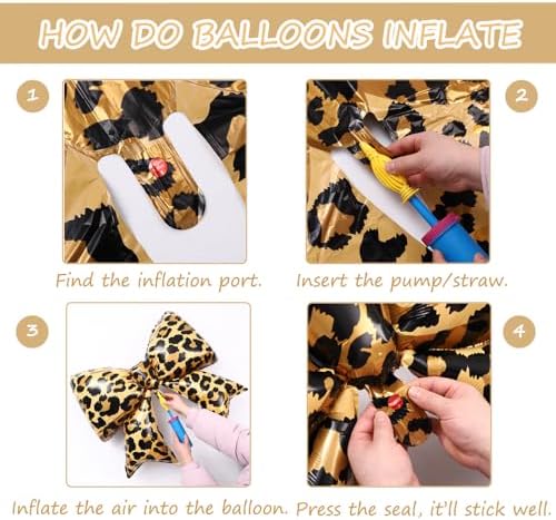 70Pcs Cheetah Print Birthday Decorations, Pink Brown Gold Leopard Balloons - Image 6