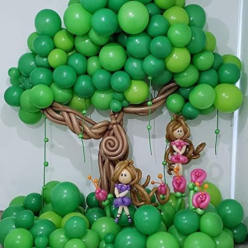 Voircoloria 105pcs Green Party Latex Balloons, 12inch - Image 4