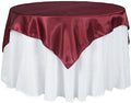 Balsa Circle 10 pcs 72x72 inch Burgundy Square Tablecloth Satin Fabric Overlays Linens | Table Cloths Cover for Wedding Party Banquet Reception Events Decoration Kitchen Dining Events Kitchen Dining by BalsaCircle
