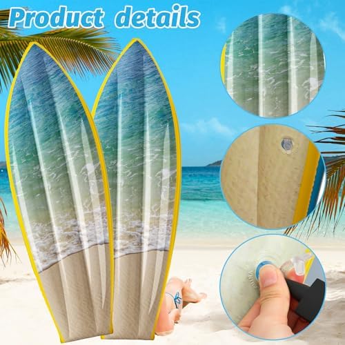 JellyArch 4 Pcs Ocean Waves Inflatable Surf Board 36 in Luau Party Decor - Image 4