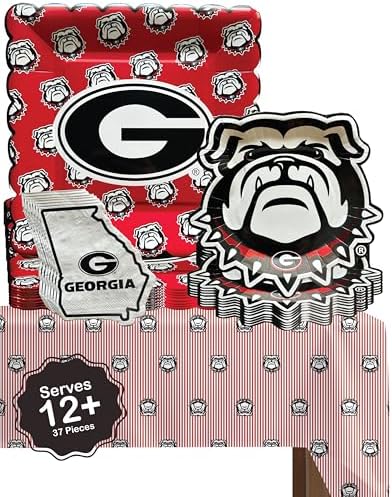 Georgia Bulldogs Party Decorations, UGA Birthday Supplies Party Decor 37 Pc by PartyKandyDecorGifts