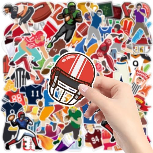 Football Stickers for Kids - 100 PCS Football Party Decorations for Super Game Bowl 2027 | Game Day Party Favors Supplies Decor - Toys Games Gifts Crafts for Toddlers - Image 3